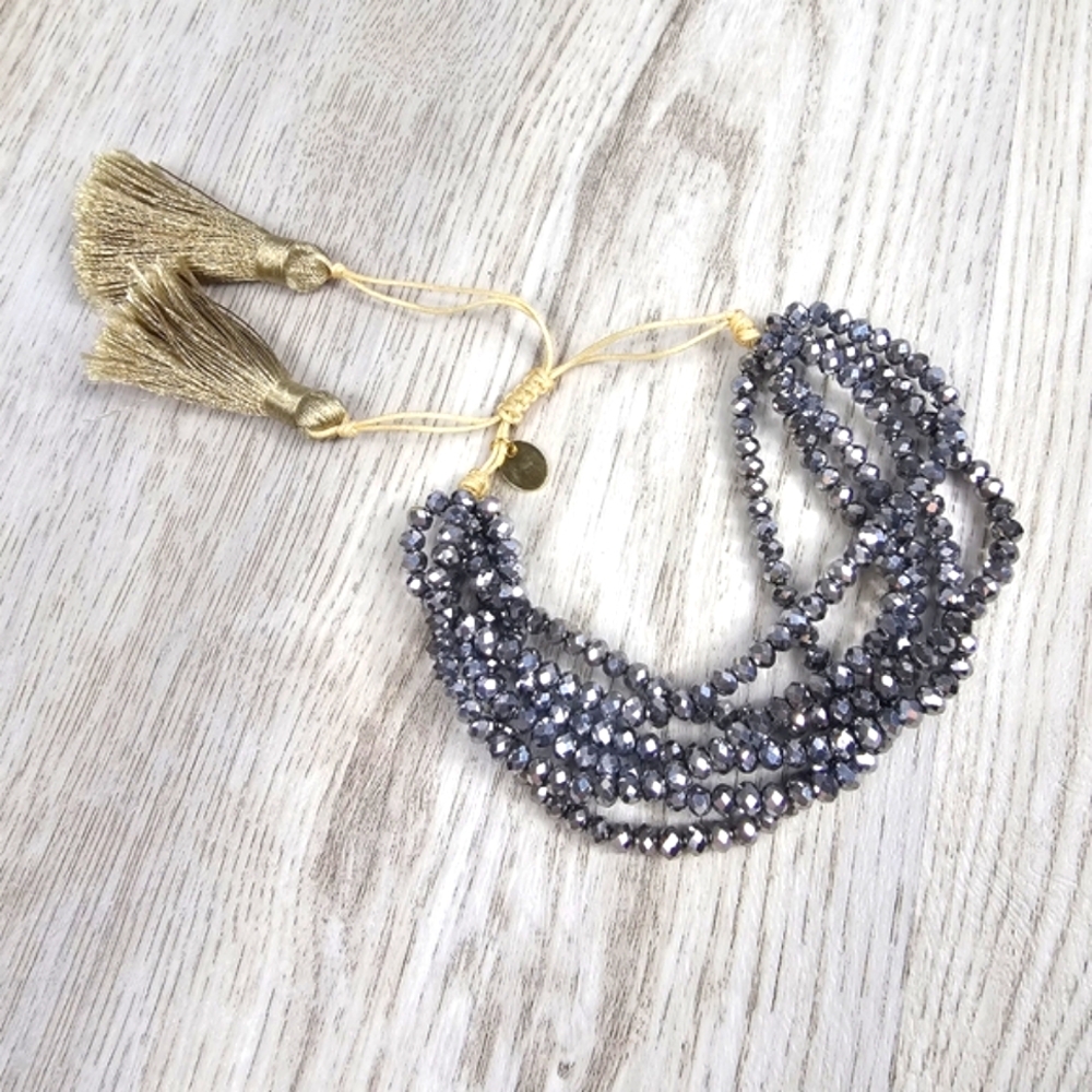 Boho Beaded Tassel Bracelet